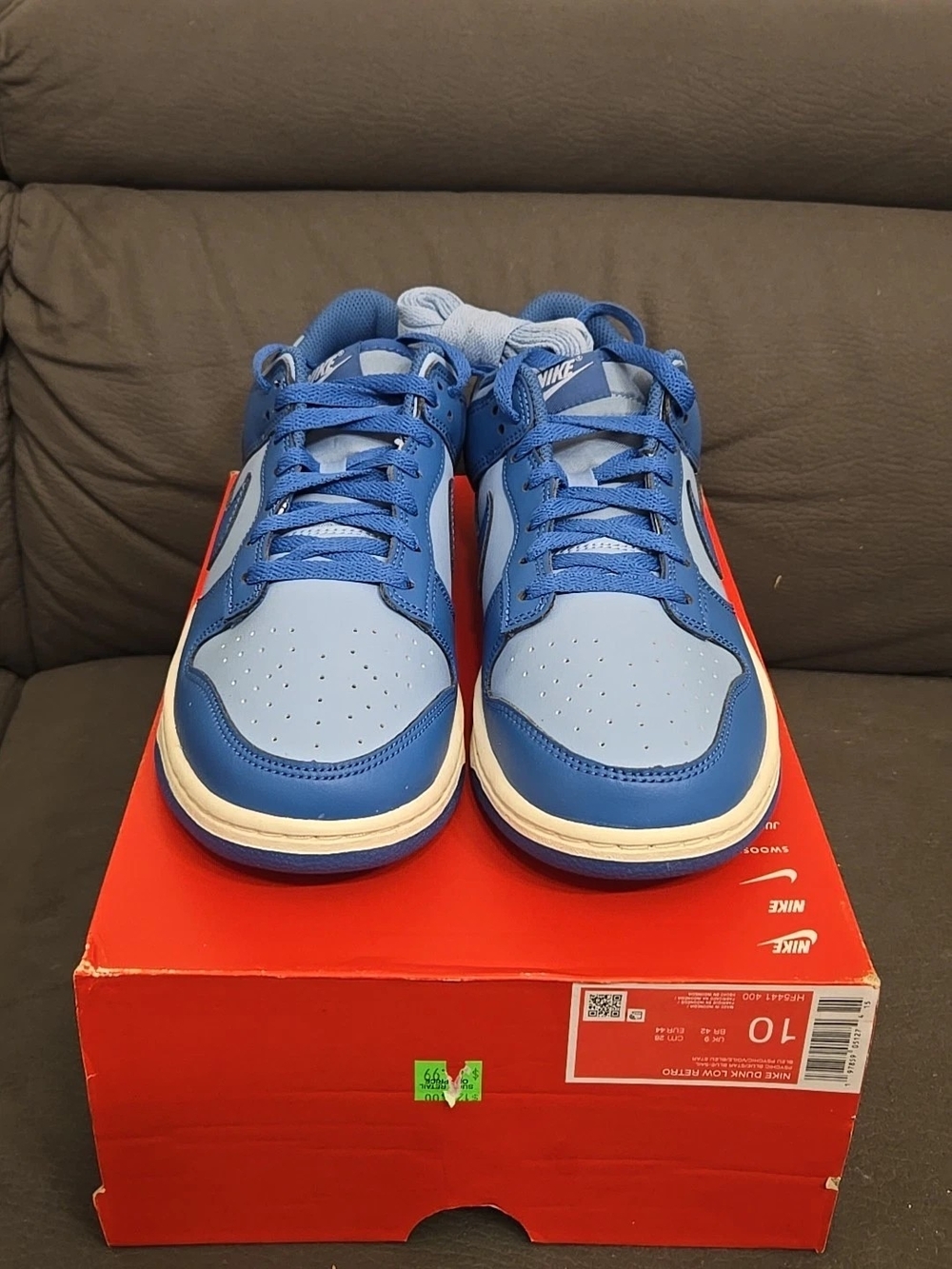 Nike Dunk Low Retro Men's Sz 10 Psychic Blue/Star Blue-Sail HF5441 400 
